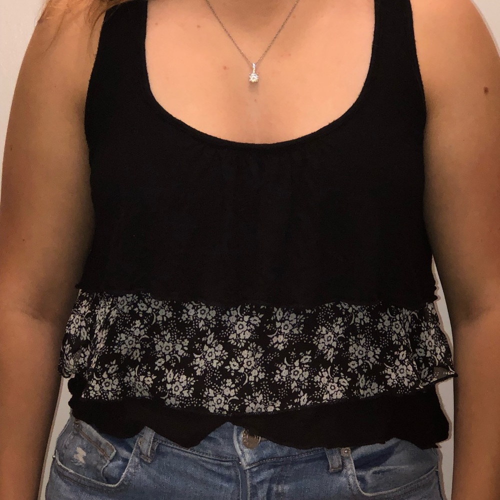 Black layered tank top